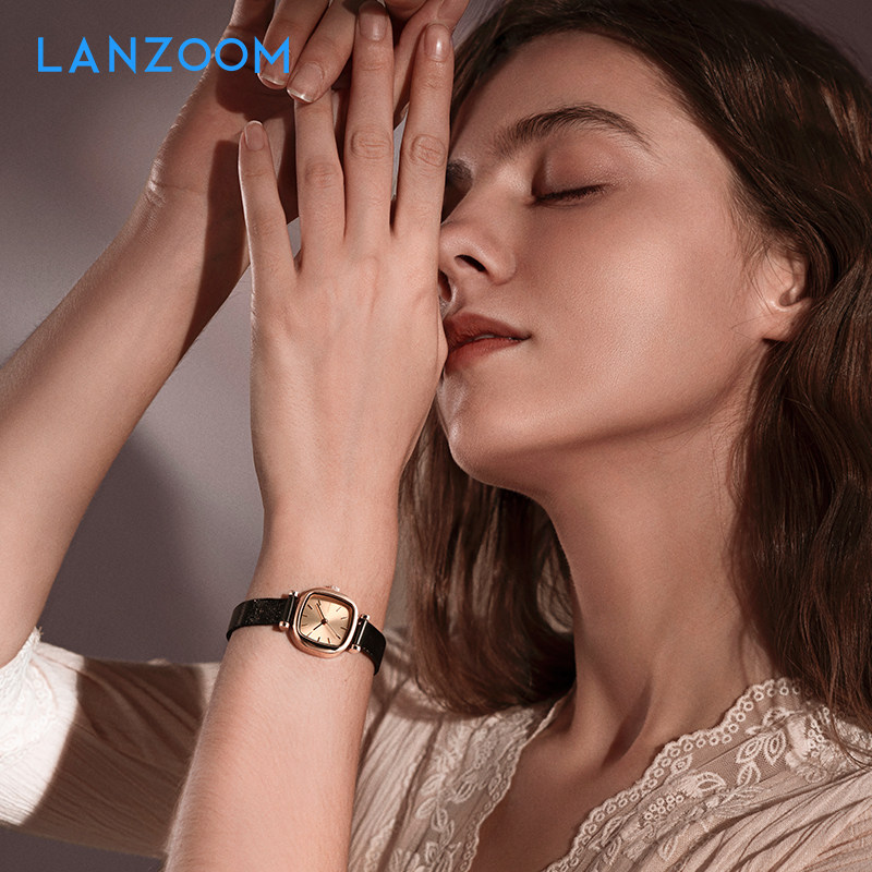 蓝族lanzoom小方糖ins风女士手表 LANZOOM国产腕表