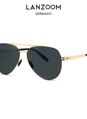 德国蓝族LANZOOM太阳镜男款高级感大脸显瘦防紫外线防晒遮阳墨镜