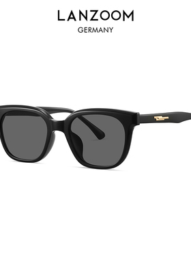 德国蓝族LANZOOM太阳镜女款高级感大脸显瘦防紫外线防晒遮阳墨镜