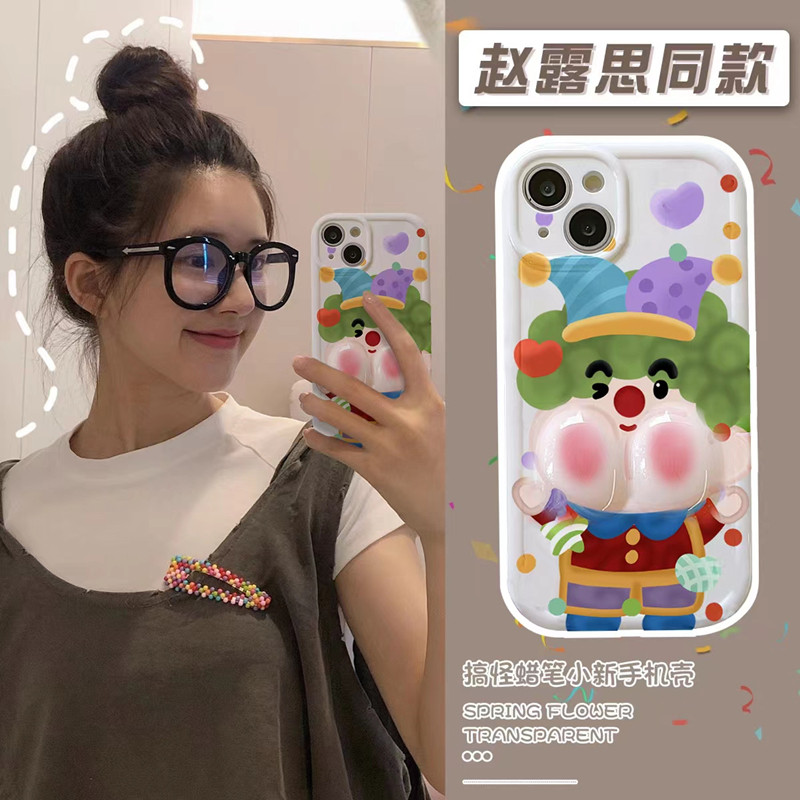 可爱超萌卡通适用苹果14手机壳iPhone13ProMax解压新款捏捏乐12防摔套15pro硅胶11女14pro搞怪xsmax全包软壳