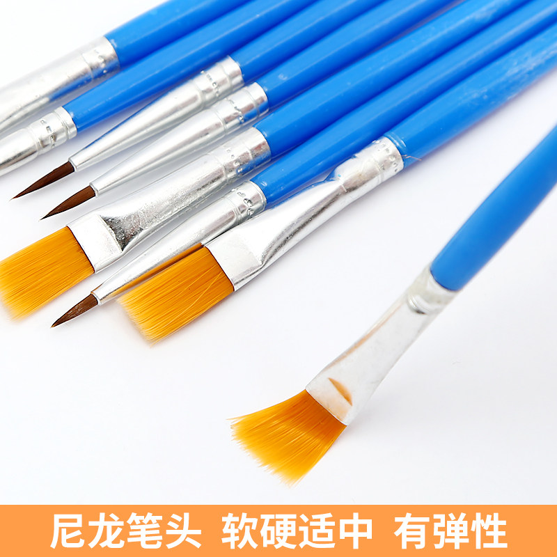 儿童画刷画画笔刷工具他套装幼儿园绘画涂鸦颜料水彩水粉专用刷子_虎窝淘