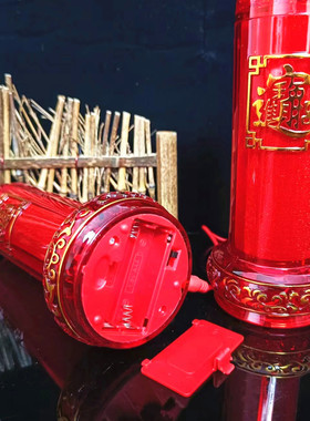 仿真LED水晶财神供奉长明灯
