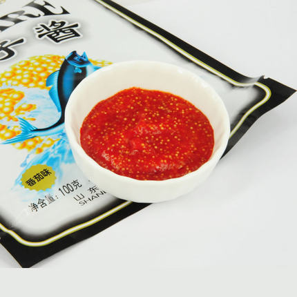 姑香鱼子酱100g*40袋番茄味鱼籽酱寿司材料料理紫菜包饭整箱包邮-图0