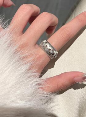 中古风vintage高级质感闪钻戒指