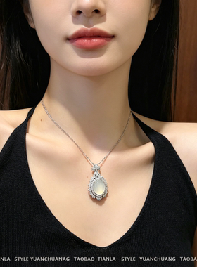 白玉髓鸽子蛋吊坠项链女高级感