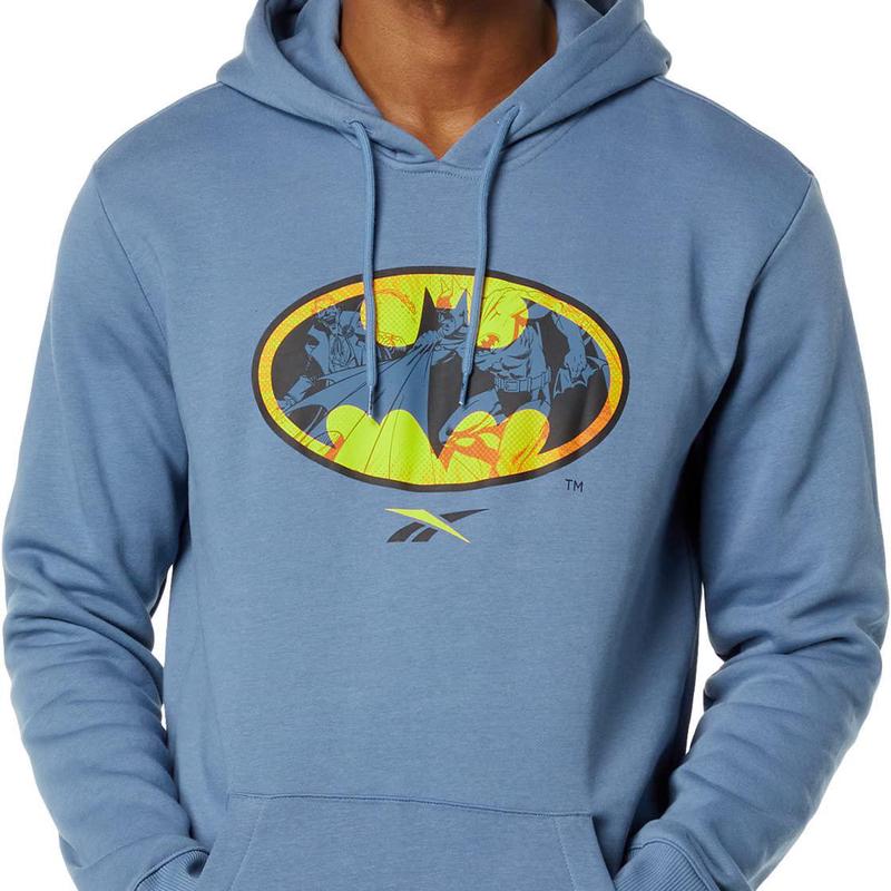 DC x Reebok Batman Hoodie锐步外套男式蝙蝠侠连帽衫运动卫衣