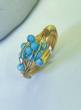 满天星松石戒指女款轻奢小众