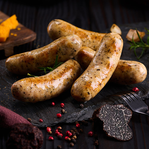 尊乐香肠烤肠黑松露芝士肉肠早餐脆皮速食肠空气炸锅食材年货礼盒 - 图1