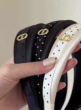 女黑色涤棉现代简约风发箍