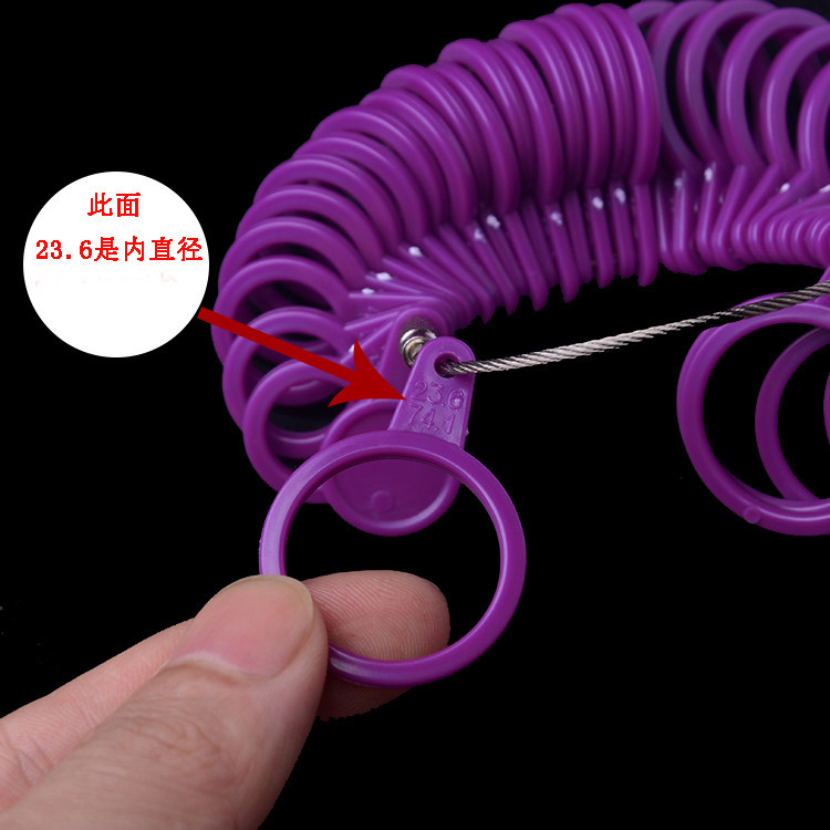 Hong Kong ring size 1 to 33 ring measuring rubber ring 1 set of inner diameter size measuring ring