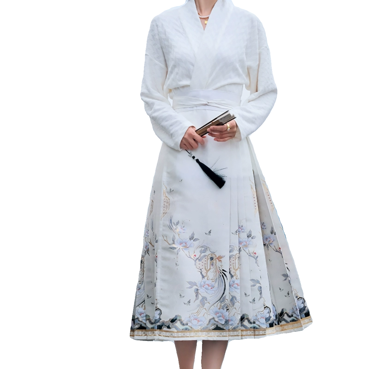 八分中长款改良马面裙 木兰禧【水墨山茶】织金仿妆花红色订婚,淘宝优惠券,粉丝福利购,淘宝优惠卷