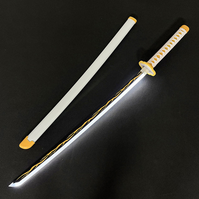 Smoke Gazuma Zenitsu spray multi-color charging luminous toy knife Demon Slayer: Blade Nichirin knife anime cos props