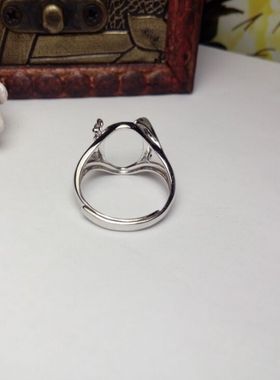 s925银 镀白金镀黄金 叶子小花造型 活口 11*15