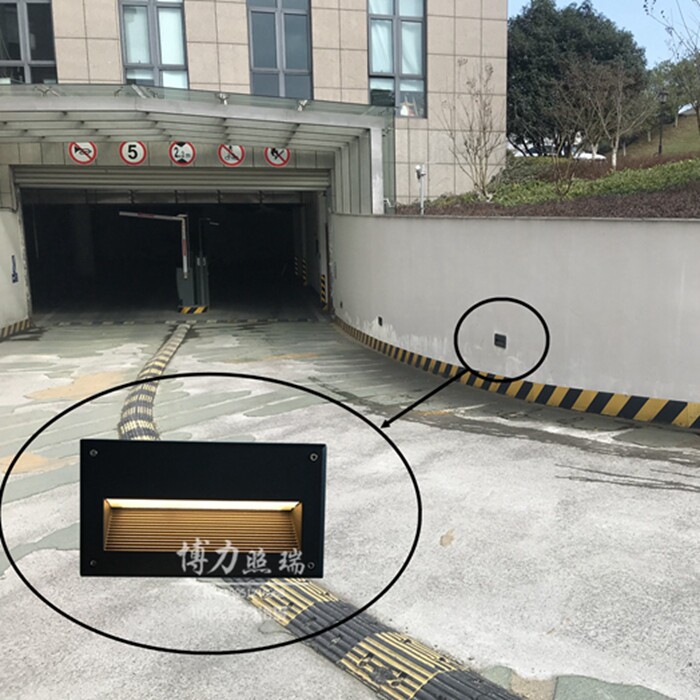 户外led汽车坡道灯嵌入式台阶墙角凹面楼梯壁灯开孔尺寸200*100mm