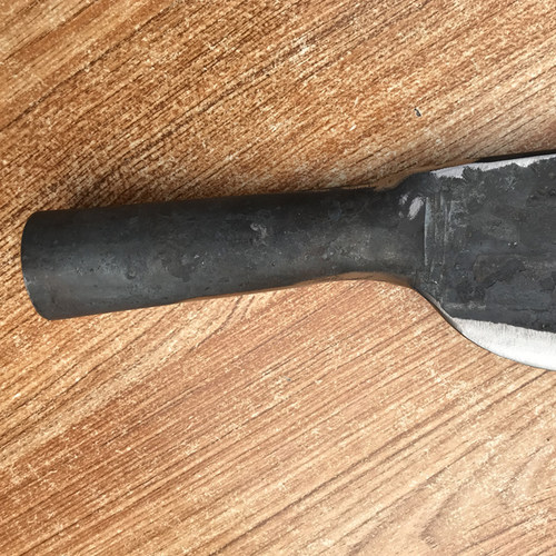 弹簧钢砍柴刀平头农户用劈柴砍树刀猛钢纯手工锻打户外开路刀具 - 图1
