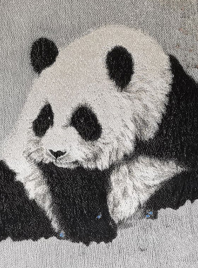 老秀馆蜀中瑰宝丝绸卷轴挂画