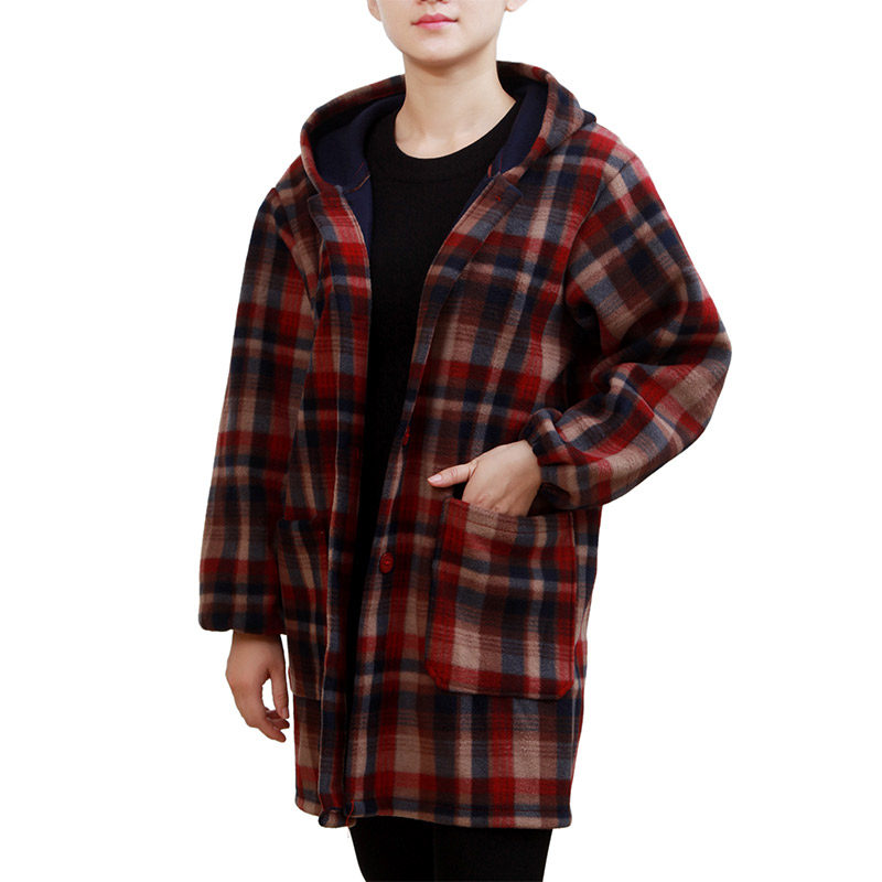 剪毛绒罩衣成人长袖加绒加厚护衣外穿工作服厨房围裙女反穿衣秋冬,淘宝优惠券,粉丝福利购,淘宝优惠卷