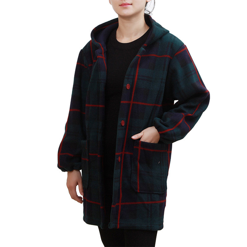 剪毛绒罩衣成人长袖加绒加厚护衣外穿工作服厨房围裙女反穿衣秋冬,淘宝优惠券,粉丝福利购,淘宝优惠卷