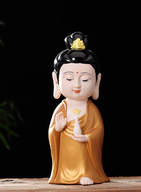 创意陶瓷手工摆件西方三圣观音菩萨佛堂供奉平安家居玄关客厅装饰