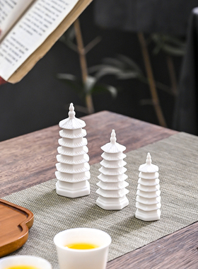 陶瓷手工艺品小摆件家居园艺造景微景观复古装饰品配件搭配建筑物