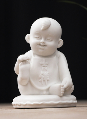 德化白瓷娃娃一对金童玉女早生贵子婚庆礼品求子客厅卧室玄关摆件