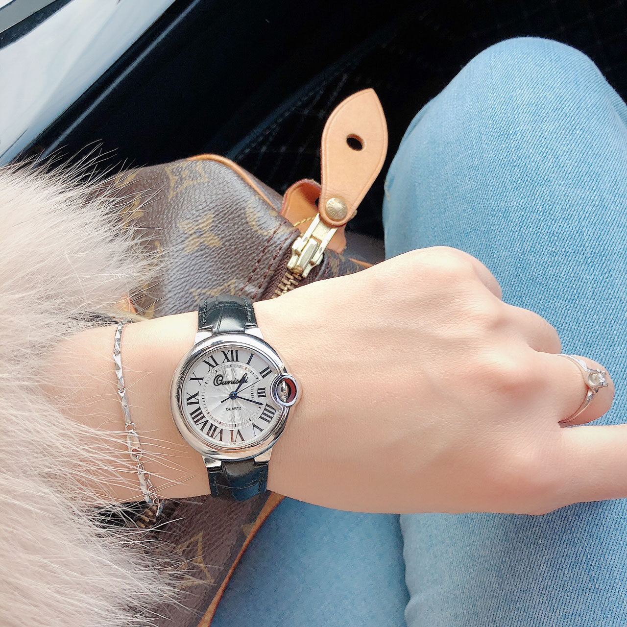 篮气球时尚高级感轻奢小众2021手表 欧妮诗国产腕表