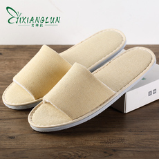 Одноразовые тапочки 一次性拖鞋待客拖鞋 酒店宾馆民宿会所棉麻布镶底室内防滑拖鞋