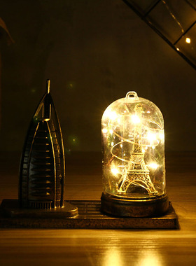 欧式风床头带笔筒男朋友闺蜜夜灯