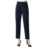 Костюм, рабочие весенние черные штаны, высокая талия