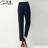 Костюм, рабочие весенние черные штаны, высокая талия