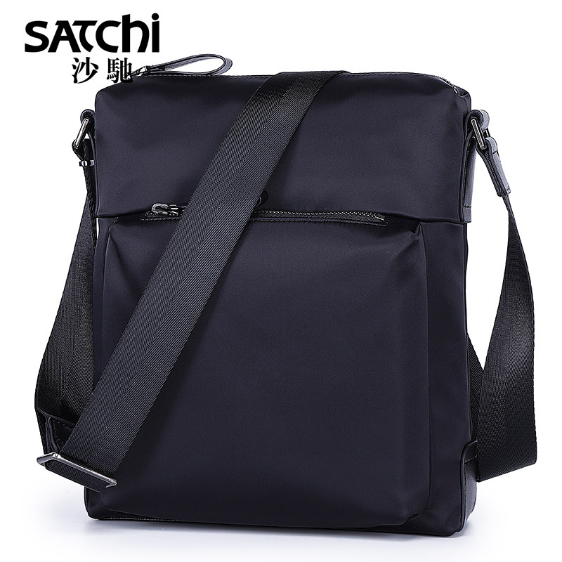 沙驰布包新款单肩包 satchi沙驰众赫男士包袋