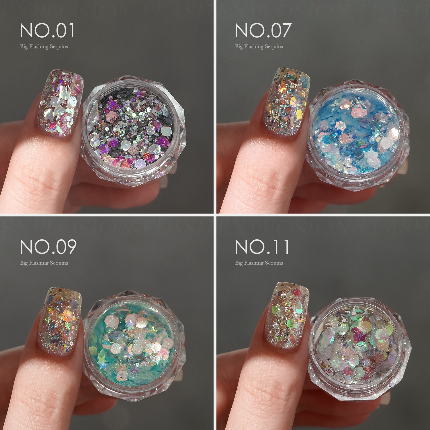 gaoy戈雅网红爆闪大亮片2025新款美甲闪粉镭射贴片指甲油胶装饰品,淘宝优惠券,粉丝福利购,淘宝优惠卷