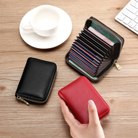 Anti-theft card swipe bag for men and women multi-card organ card holder