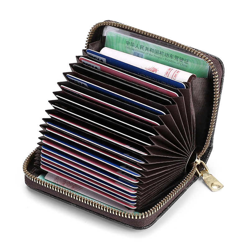 防盗刷卡包女式防消磁多卡位超薄证件卡夹大容量驾照小巧卡套钱包 - 图3