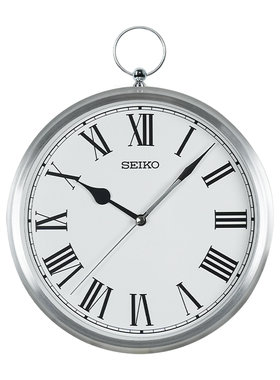 Seiko/精工复古罗马数字10寸挂钟静音走时客厅简约大气简约
