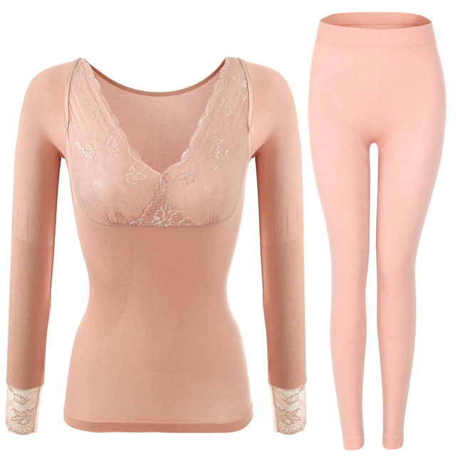 37 degree heating thermal underwear women's body slimming suit