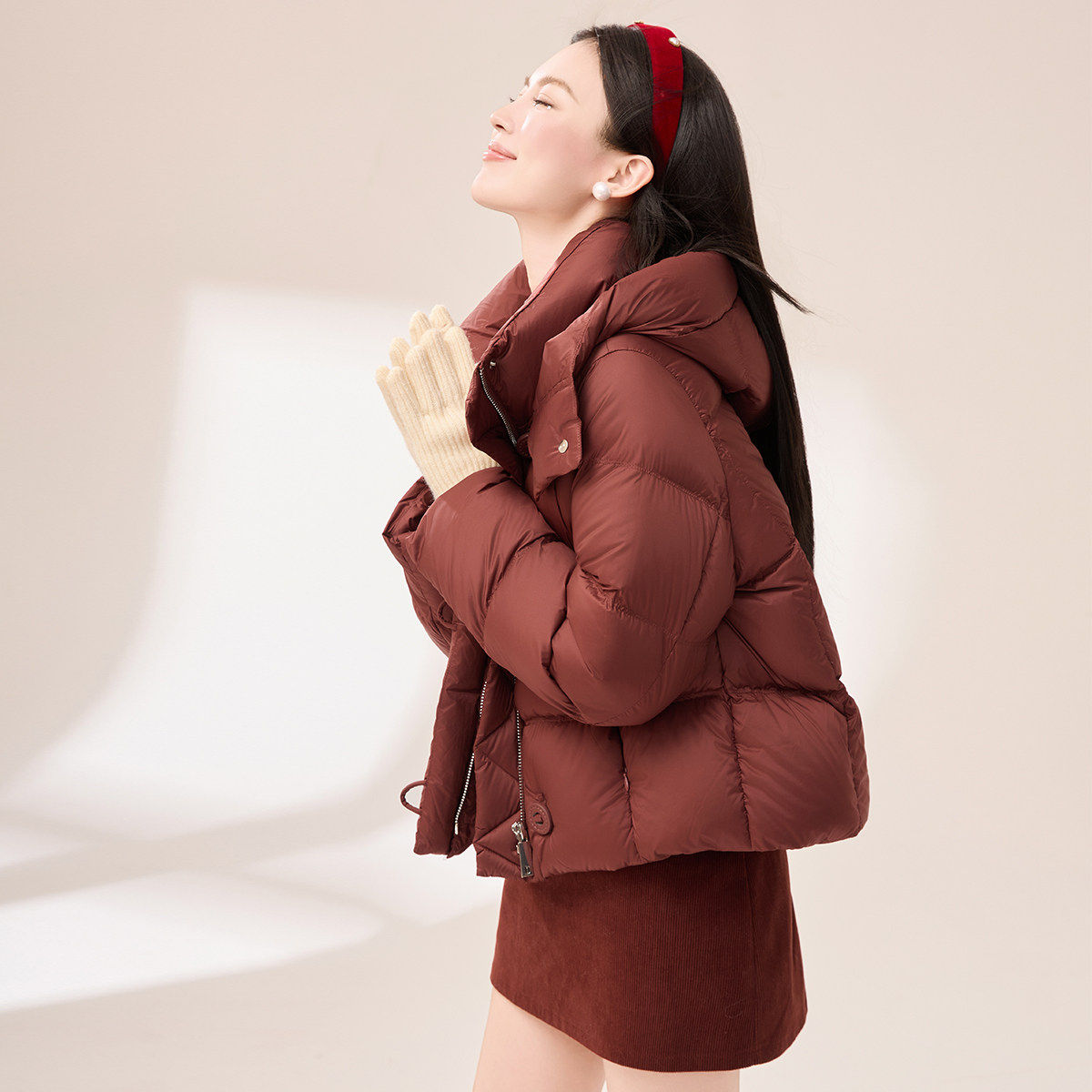 小个子短款羽绒服女冬季2025新款休闲时尚修身白鸭绒加厚保暖外套,淘宝优惠券,粉丝福利购,淘宝优惠卷