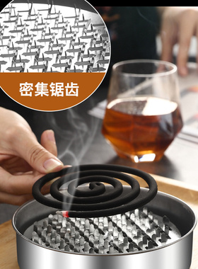 不锈钢蚊香盒带盖托盘防火防烫