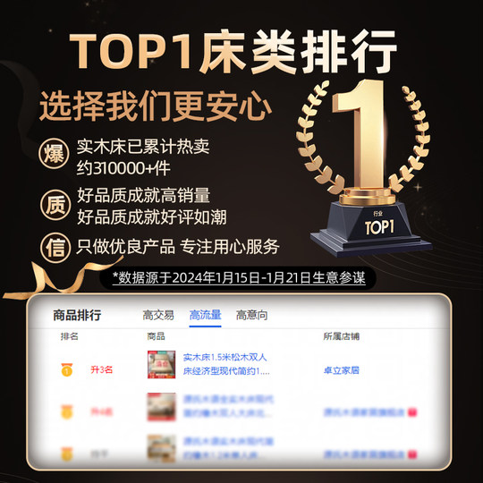 实木床1.5床架双人床经济型现代简约1.8出租房简易单人床榻榻米床