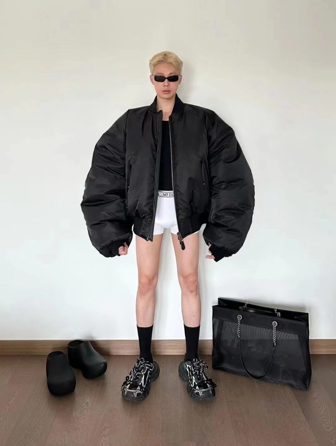 MRLEE independent style Classic narrow and short version steroid nylon Baabber flight jacket show style