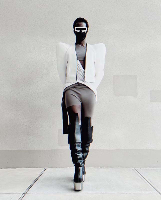 Rick Owens Pagoda Shoulder Biker Jacket