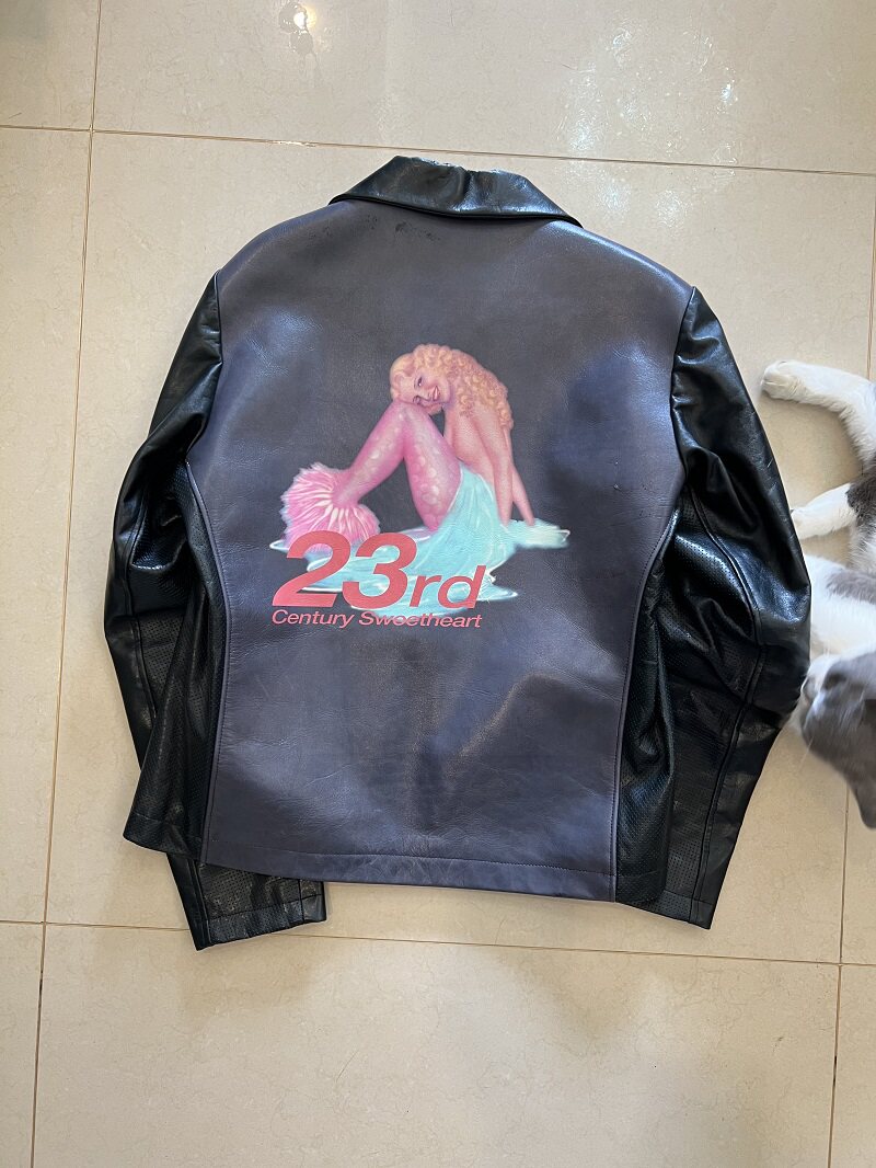 Yohji Yamamoto "23rd Century Sweetheart" Mermaid Leather Jacket