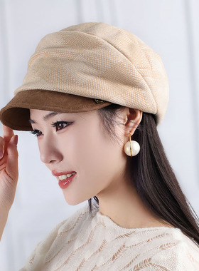 八角帽贝雷帽出游逛街休闲女秋