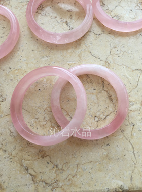 天然粉水晶手镯芙蓉石一物一图女