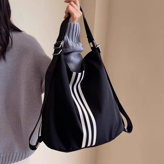 帆布包女一包三用背包2025新款双肩单肩斜挎大学生上课通勤托特包,淘宝优惠券,粉丝福利购,淘宝优惠卷