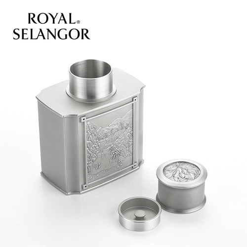 【特价款】皇家雪兰莪ROYAL SELANGOR山居闲茗手工锡器茶罐锡制品 - 图2