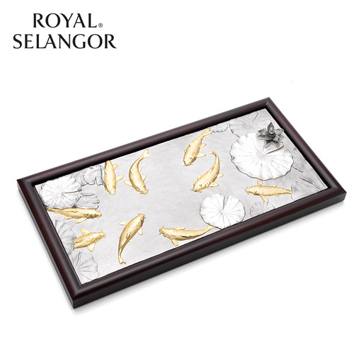 皇家雪兰莪ROYAL SELANGOR鲤鱼牌匾纯手工锡制品墙壁挂件商务送礼 - 图2