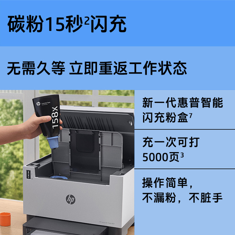 惠普Tank MFP 1005w黑白激光打印复印扫描一体机可连手机无线wifi三合一学校联网家用小型办公专用商用商务A4 - 图3