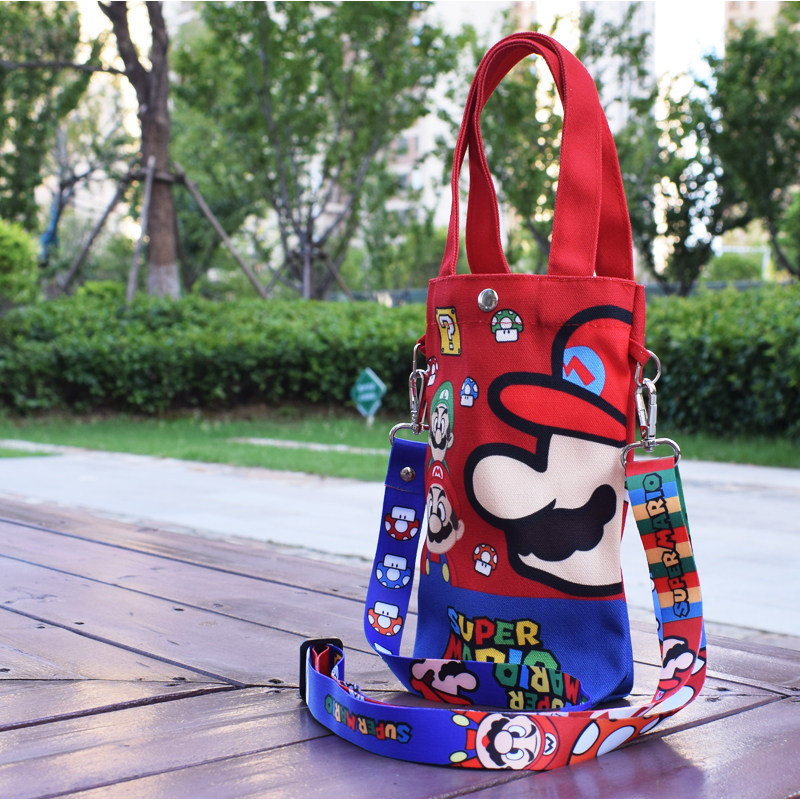 儿童水杯套保温杯手提袋帆布水壶手提绳斜挎可背带男女通用大容量,淘宝优惠券,粉丝福利购,淘宝优惠卷