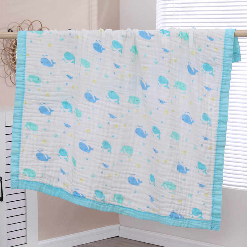 婴儿纱布浴巾 纯棉超柔吸水 宝宝新生儿童洗澡包裹巾 盖毯 毛巾被,淘宝优惠券,粉丝福利购,淘宝优惠卷